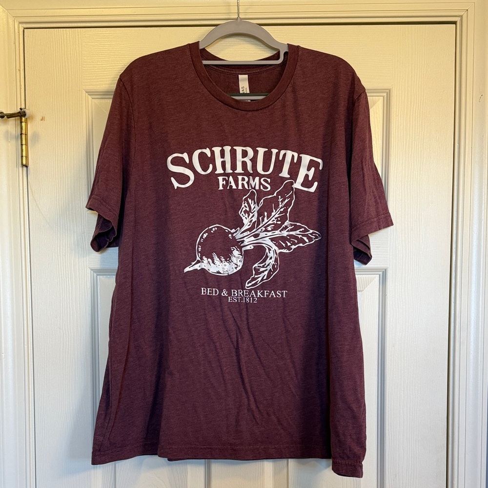 Burgundy Schrute Farms (The Office) Tee